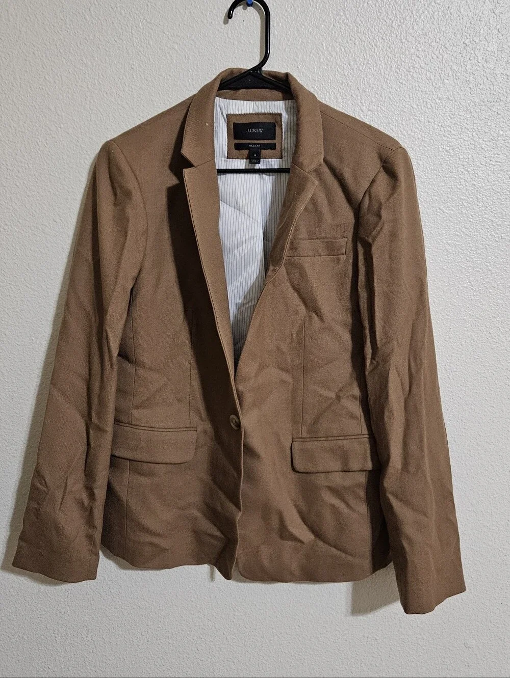 J Crew Regent Classic Wool Blend Brown Blazer Jacket